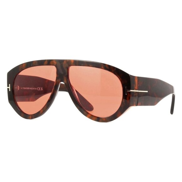 New TOM FORD Bronson Havana Aviator FT1044/S 52S Sunglasses Women - Picture 1 of 5